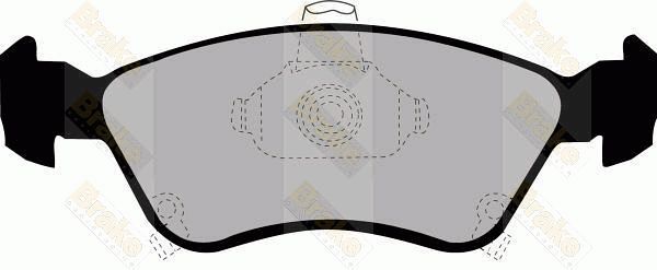 BRAKE ENGINEERING Piduriklotsi komplekt,ketaspidur PA1189